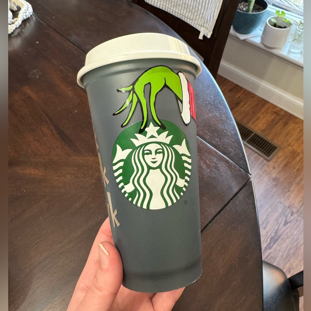 Starbucks Grinch Coffee Cup with Lid